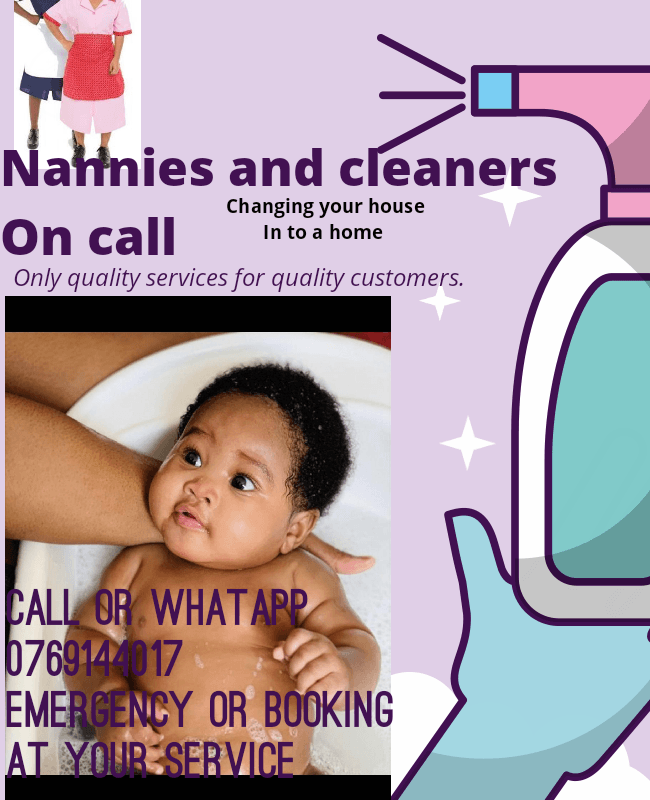 Nannies and cleaners on call